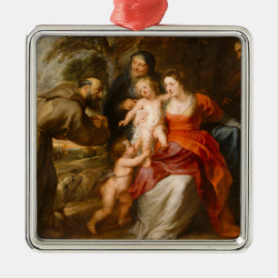The Holy Family with Saints Metal Tree Decoration