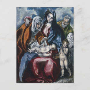 The Holy Family with St. Anne by El Greco Postcard