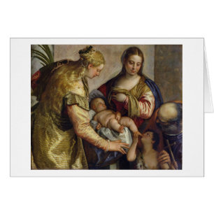 The Holy Family with St. Barbara, c.1550 (oil on c