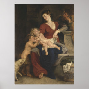 The Holy Family with the Basket Poster