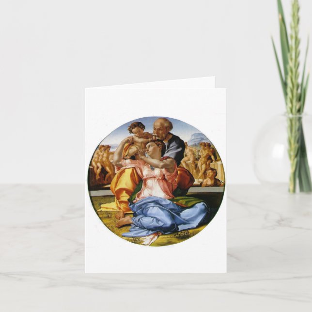 The Holy Family with the infant St. John the Bapti Holiday Card (Front)