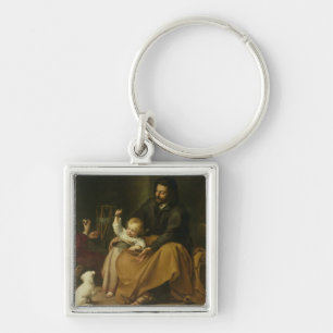 The Holy Family with the Little Bird, c.1650 Key Ring