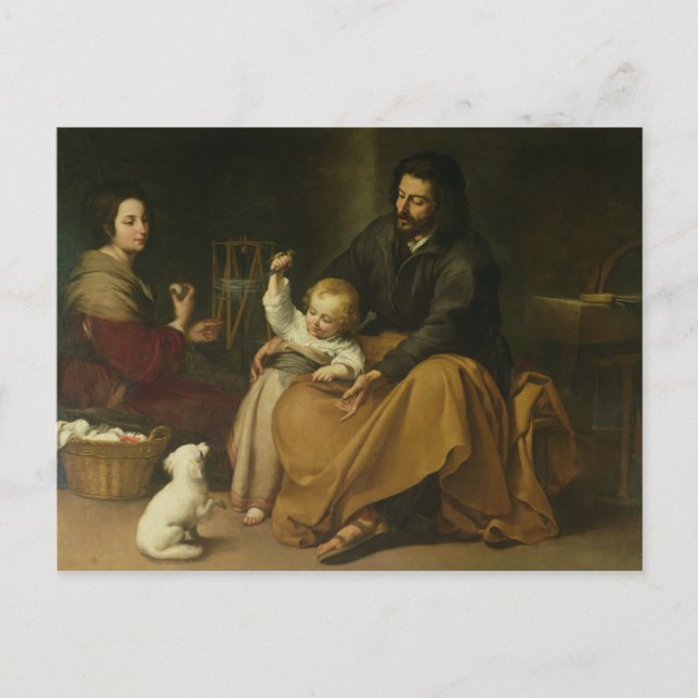 The Holy Family with the Little Bird, c.1650 Postcard (Front)
