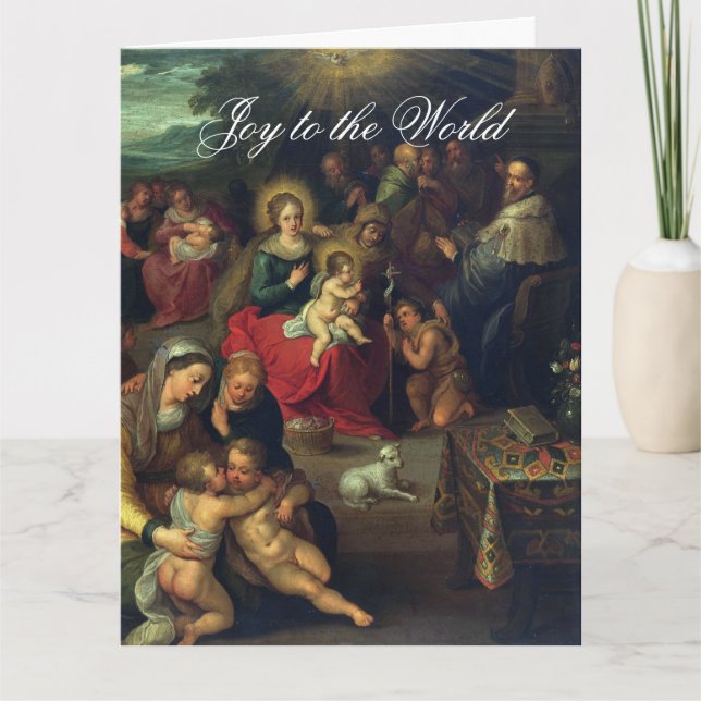 The Holy Kinship Baby Jesus Christmas Greetings Card (Front)