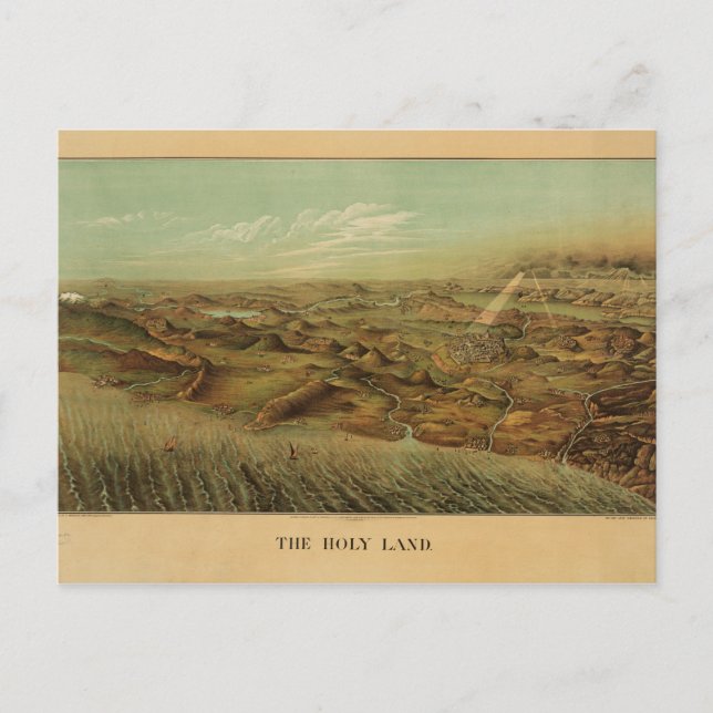 the holy land 1876 postcard (Front)
