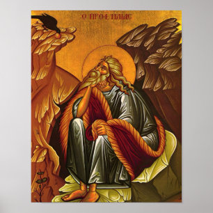 The Holy Prophet Elijah Orthodox Icon Print