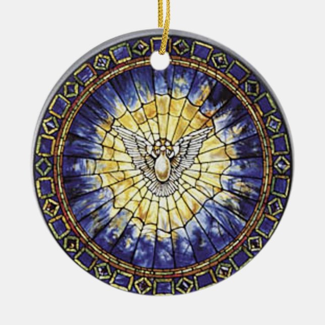 The Holy Spirit Ceramic Tree Decoration (Front)