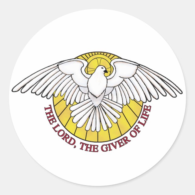 The Holy Spirit Classic Round Sticker (Front)
