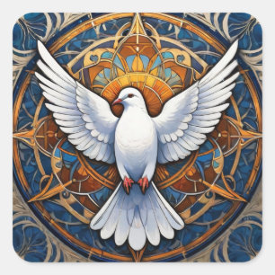 The Holy Spirit (dove) 2 Square Sticker