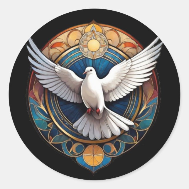 The Holy Spirit (dove) 3 Classic Round Sticker (Front)
