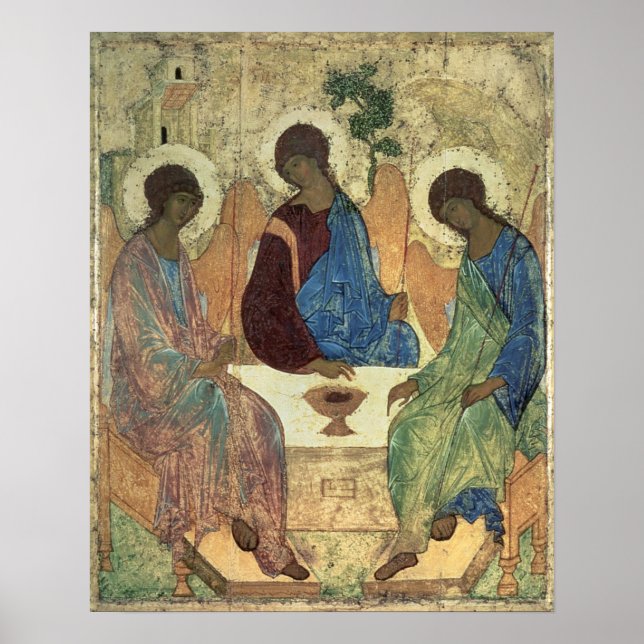 The Holy Trinity, 1420s (tempera on panel) Poster (Front)