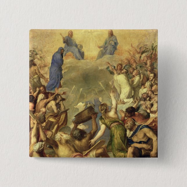 The Holy Trinity, 1553/54 (oil on canvas) 15 Cm Square Badge (Front)