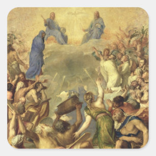 The Holy Trinity, 1553/54 (oil on canvas) Square Sticker