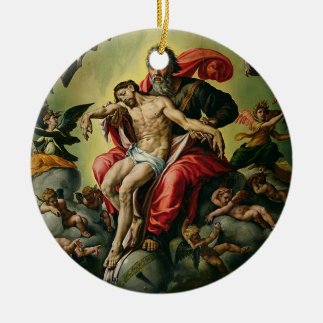 The Holy Trinity Ceramic Tree Decoration (Front)