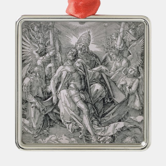 The Holy Trinity, pub. 1511 Metal Tree Decoration (Front)