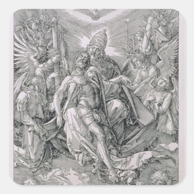 The Holy Trinity, pub. 1511 Square Sticker (Front)