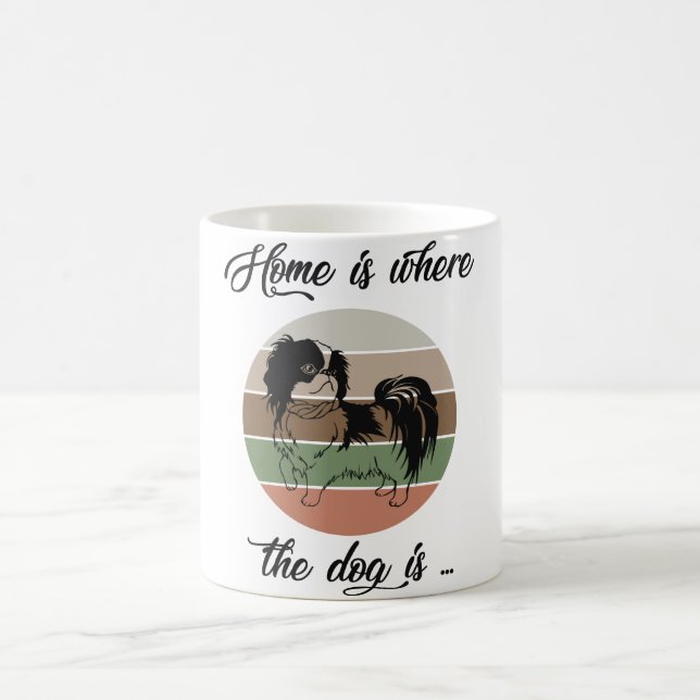 The Home Is Where The Dog Is, Japanese Chin Dog Coffee Mug (Center)