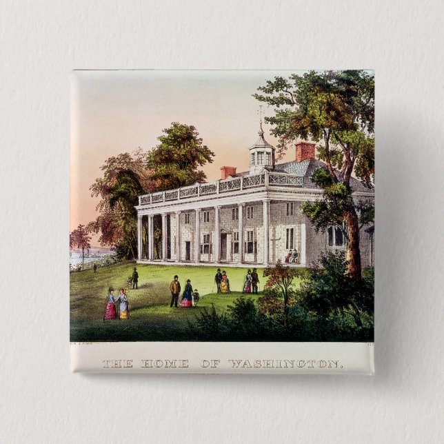 The Home of George Washington 15 Cm Square Badge (Front)