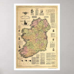 The Home Rule of Ireland by Ballance 1893 Poster
