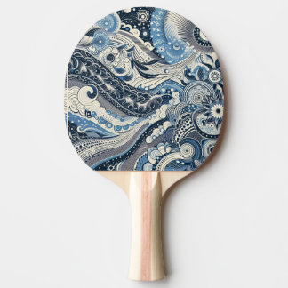 The Home Studio Indigo Bloom Ping Pong Paddle