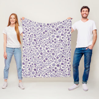 The Home Studio Lavender Bloom Fleece Blanket