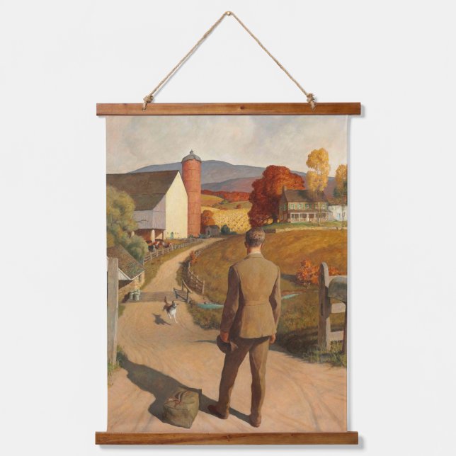 The Homecoming, 1945 by Newell Convers Wyeth Hanging Tapestry (Front)