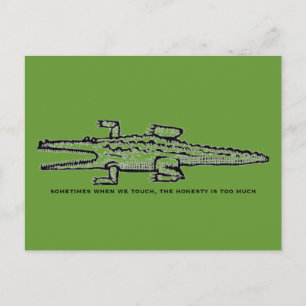 the honesty is too much postcard