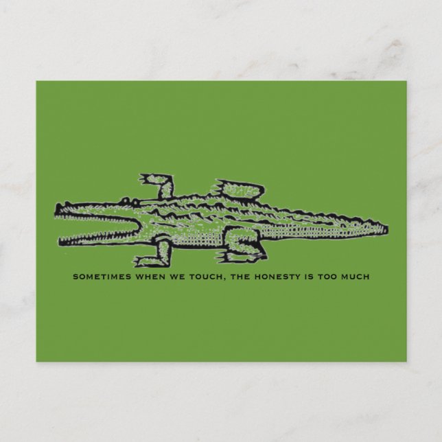 the honesty is too much postcard (Front)