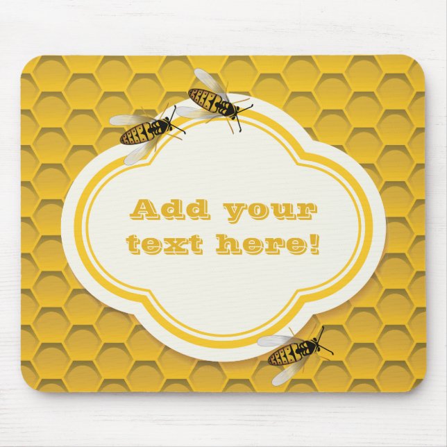 The Honeycomb and Bees Mouse Mat (Front)