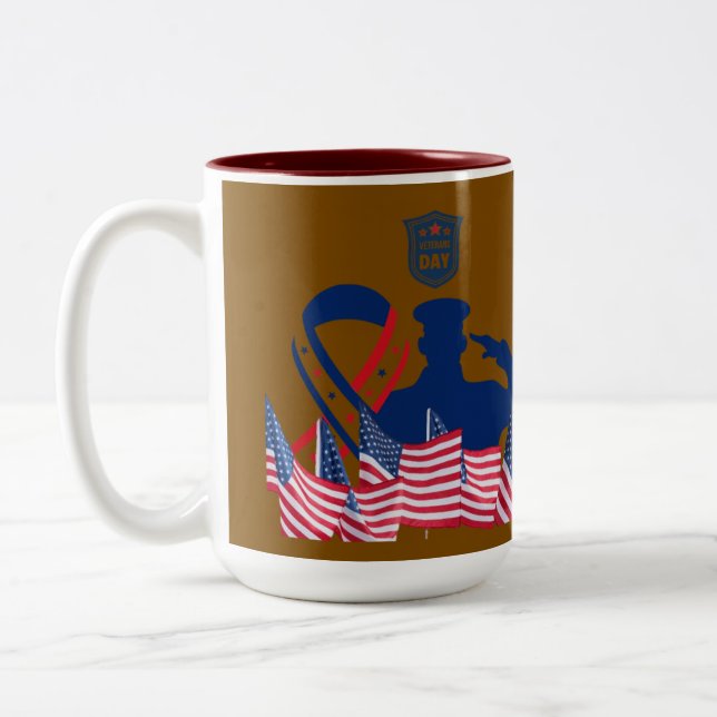The honour banner brown Two-Tone coffee mug (Left)