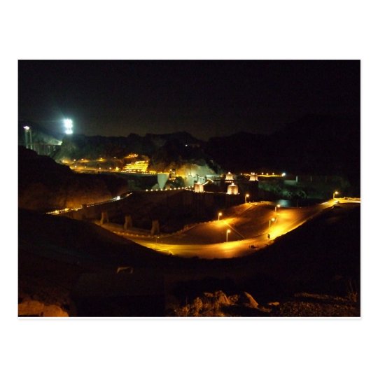The Hoover Dam by night Postcard