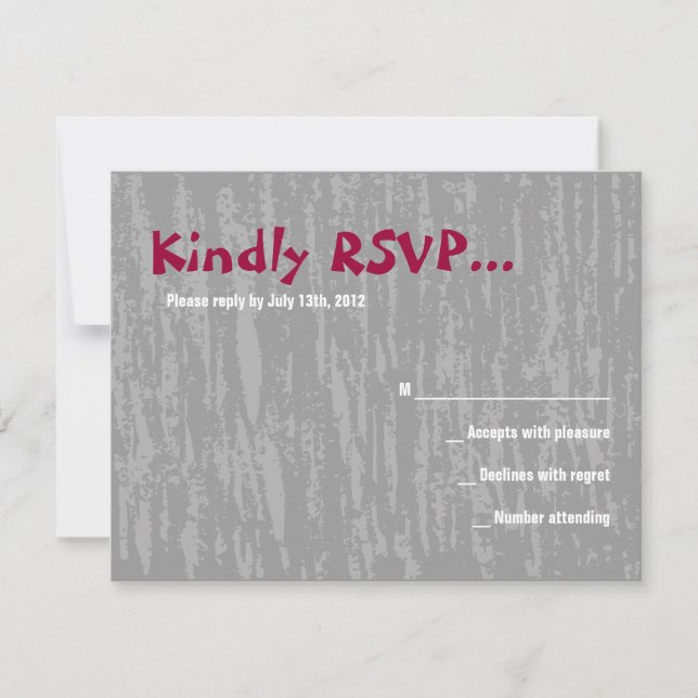 The Hora Chair Dance Bar Bat Mitzvah Reply Card (Front)