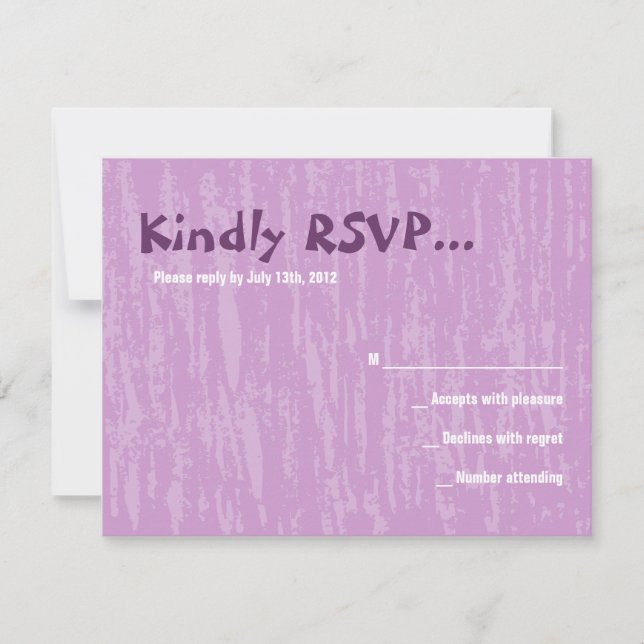 The Hora Chair Dance Bar Bat Mitzvah Reply Card (Front)