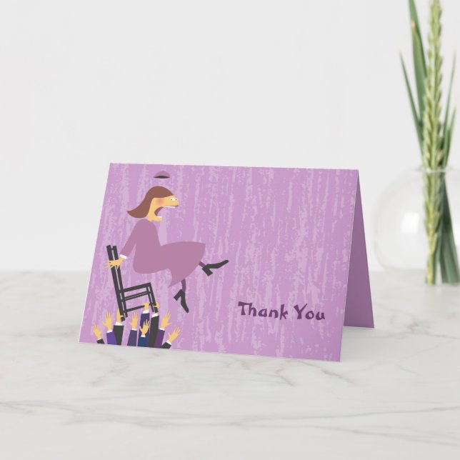The Hora Chair Dance Folded Thank You Card (Front)