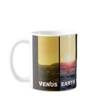 The horizons of Venus Earth Moon Mars and Titan