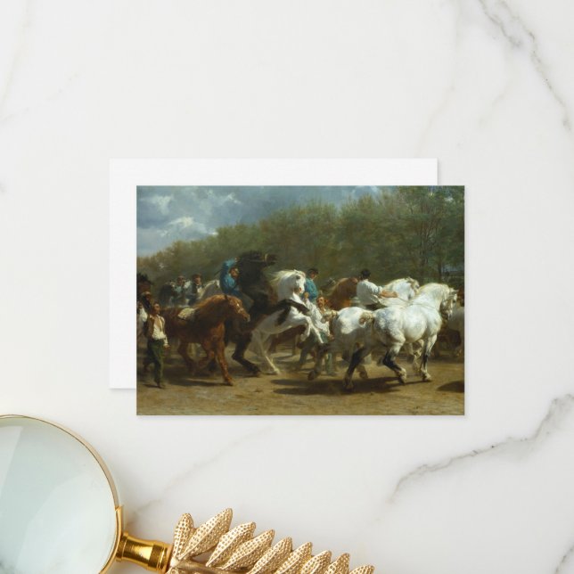 The Horse Fair by Rosa Bonheur Thank You Card (Front/Back In Situ)