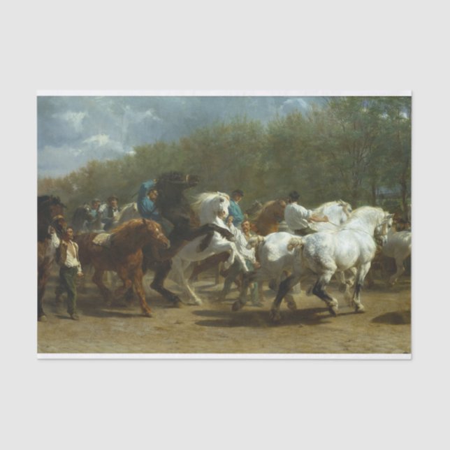 The Horse Fair by Rosa Bonheur Tissue Paper (Front)