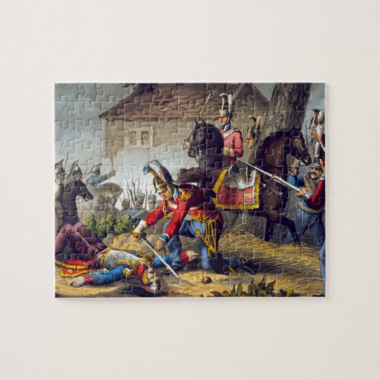 The Horse Guards at the Battle of Waterloo, engrav Jigsaw Puzzle