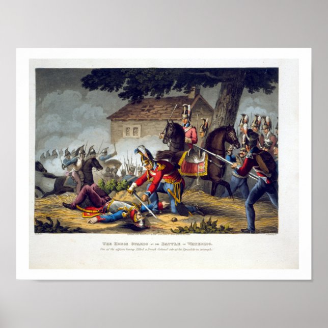 The Horse Guards at the Battle of Waterloo, engrav Poster (Front)