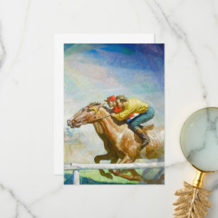 The Horse Race by Newell Convers Wyeth Thank You Card