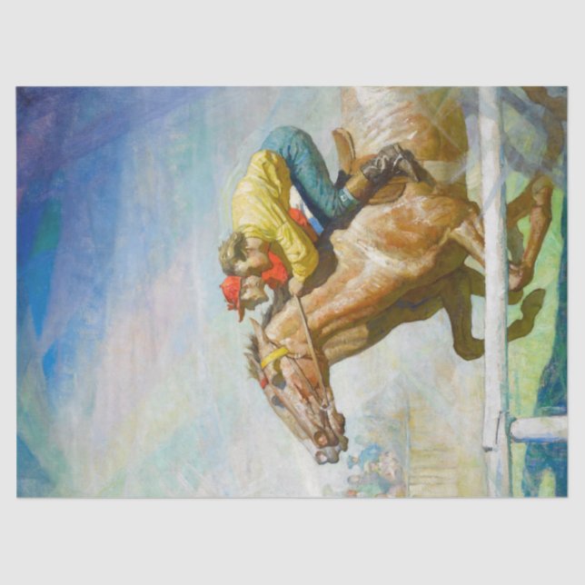 The Horse Race by Newell Convers Wyeth Tissue Paper (Front)