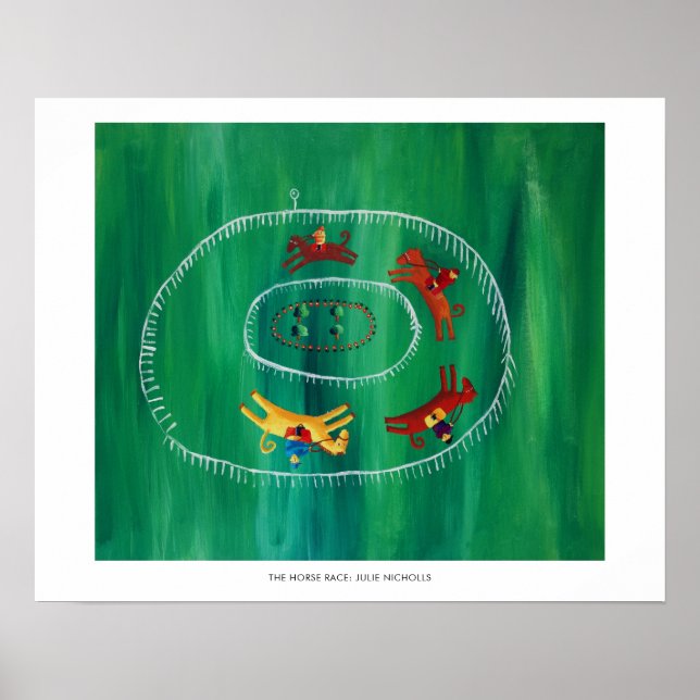 The Horse Race Contemporary Painting Art Print (Front)