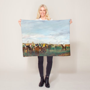 The Horse Races, Edgar Degas Fleece Blanket