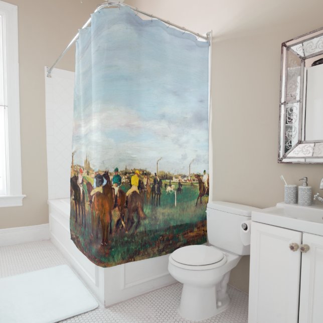 The Horse Races, Edgar Degas Shower Curtain (In Situ)