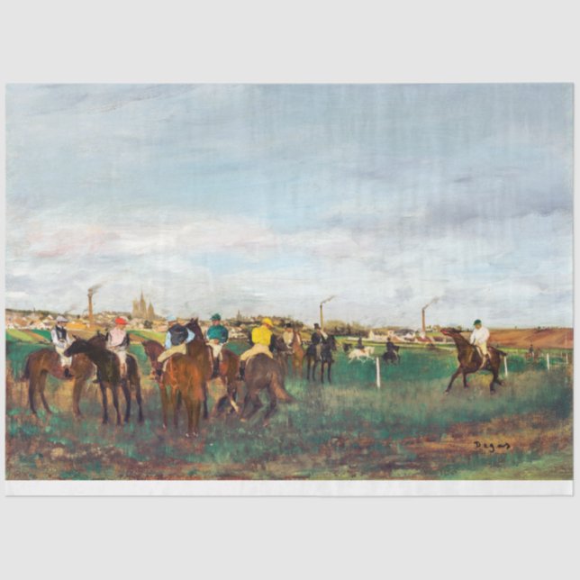 The Horse Races, Edgar Degas Tissue Paper (Front)