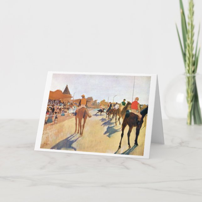 The Horse Races (The Parade), Edgar Degas Card (Front)