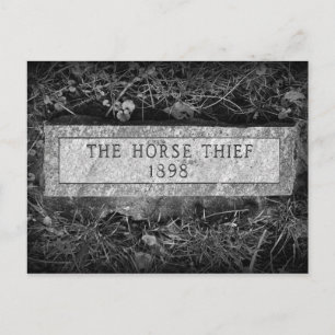 The Horse Thief Gravestone Postcard
