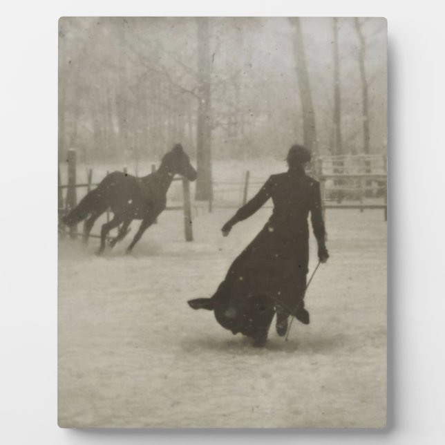 The Horse Trainer By Felix Thiollier 1899 Plaque (Front)