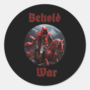 The Horseman Of War _ The Four Horsemen  Classic Round Sticker