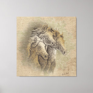 The Horses Art  Canvas Print